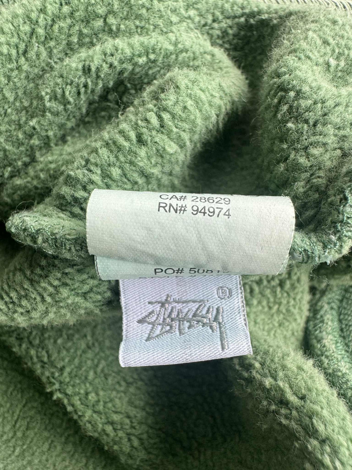 Stussy Green Basic Logo Chest Hoodie