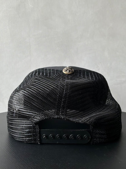 Chrome Hearts Vintage Triple Star Black Trucker Hat