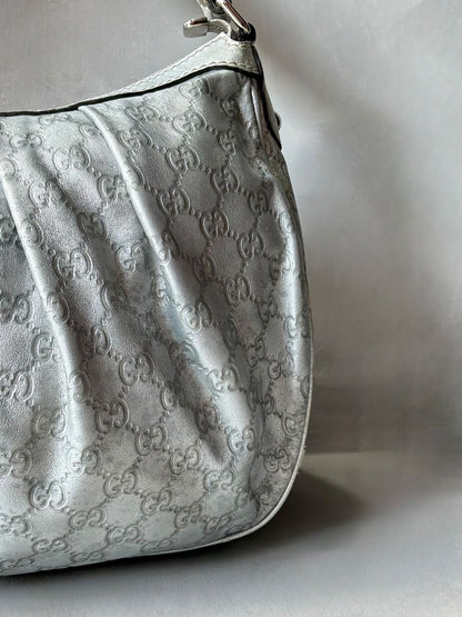 Gucci Monogram Metallic Hobo Bag