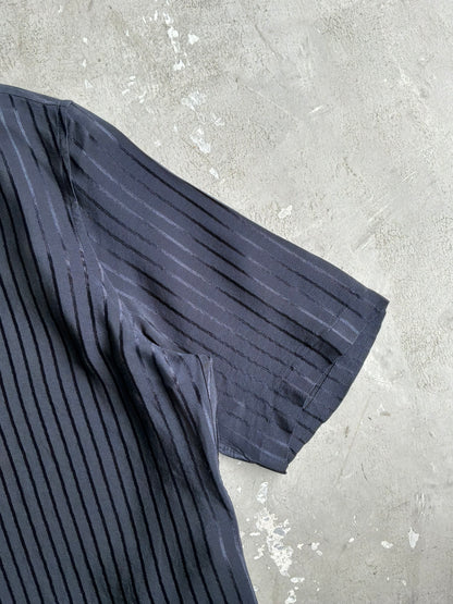 Saint Laurent Paris Vertical Script Silk Shirt
