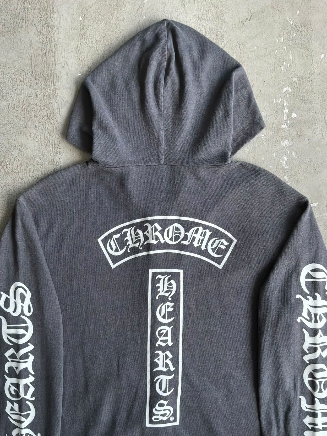 2000s Chrome Hearts T Bar Zip Hoodie