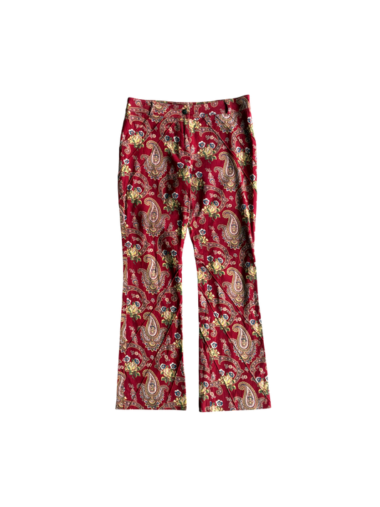 Dior Galliano Era Paisley Flared Pants