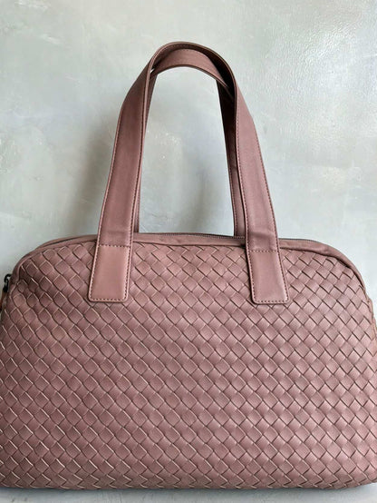 Bottega Veneta Mauve Intrecciato Boston Bag