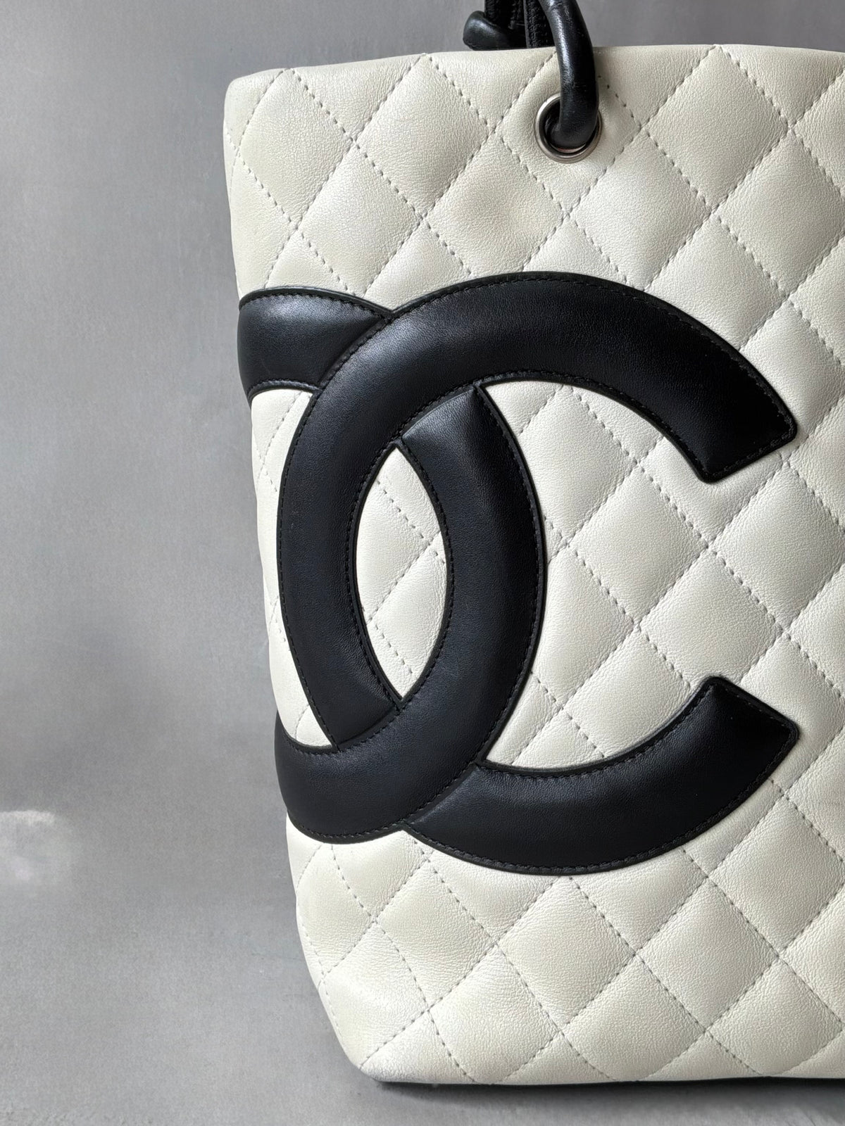Chanel Cambon Ligne White & Black Small Tote Bag