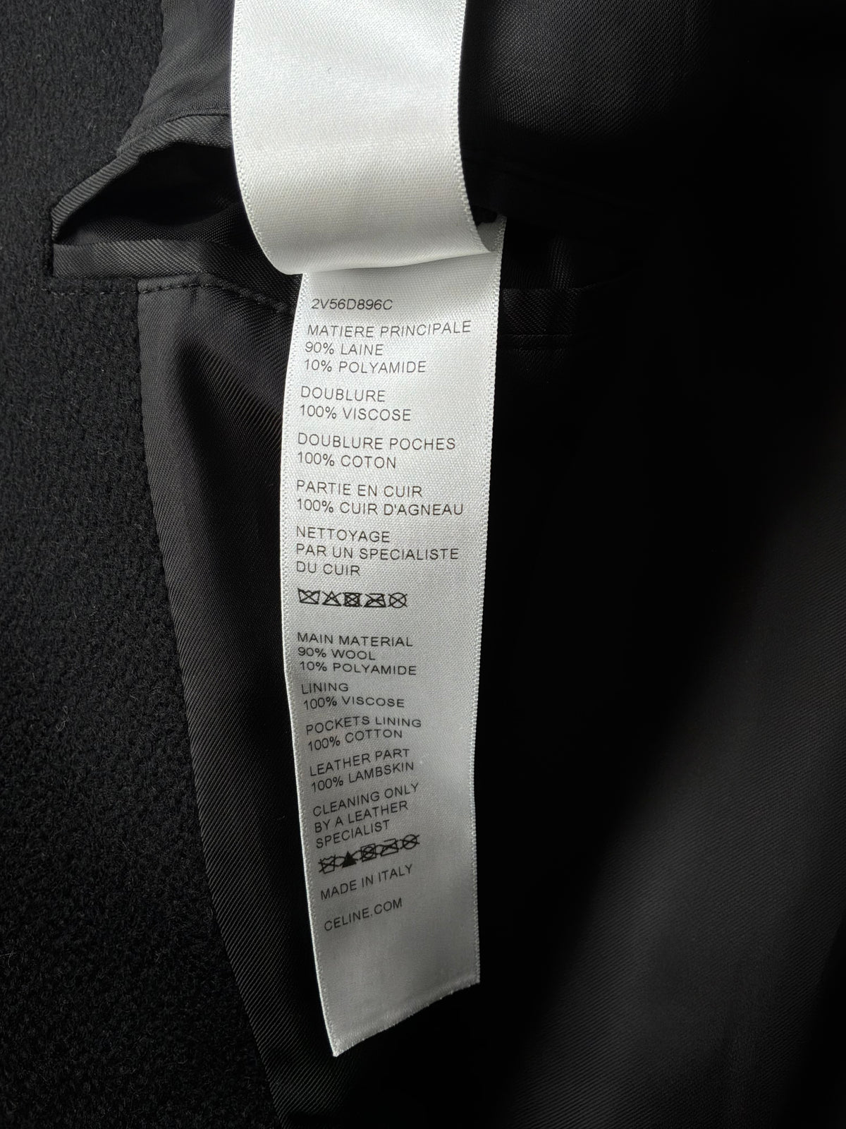 Celine C Logo Teddy Varsity Jacket