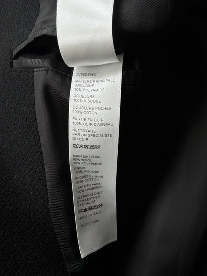 Celine C Logo Teddy Varsity Jacket