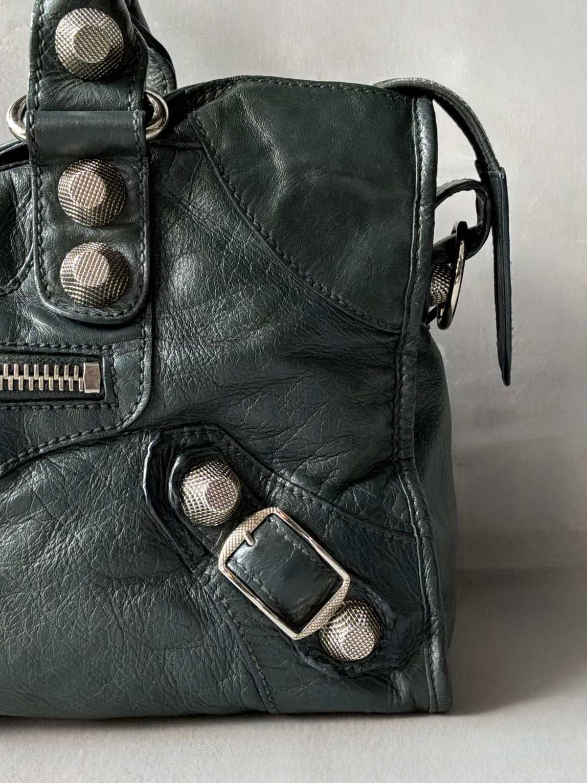 Balenciaga Part Time Dark Green Giant 21 Lambskin Bag