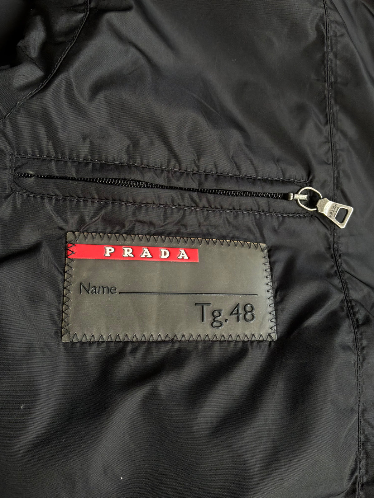 Prada Chest Emblem Puffer Vest