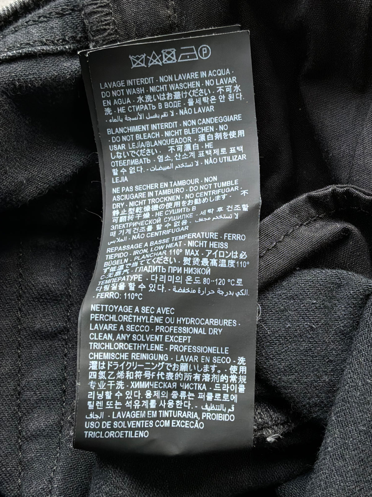 Saint Laurent Paris Washed Black Denim Slim Jeans