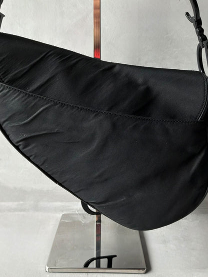 Dior Black Nylon Saddle Bag