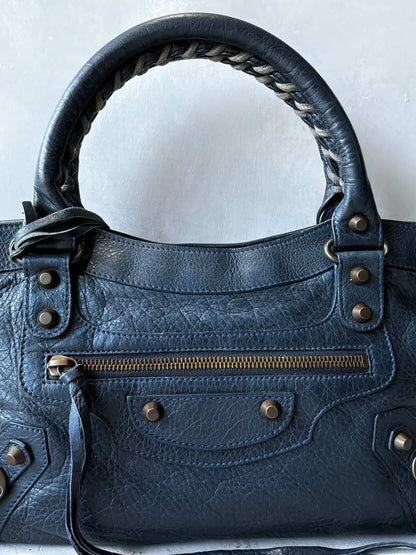 Balenciaga Le First Navy Lambskin Bag