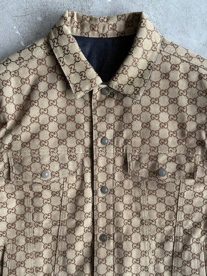 Gucci Monogram Reversible Denim Jacket