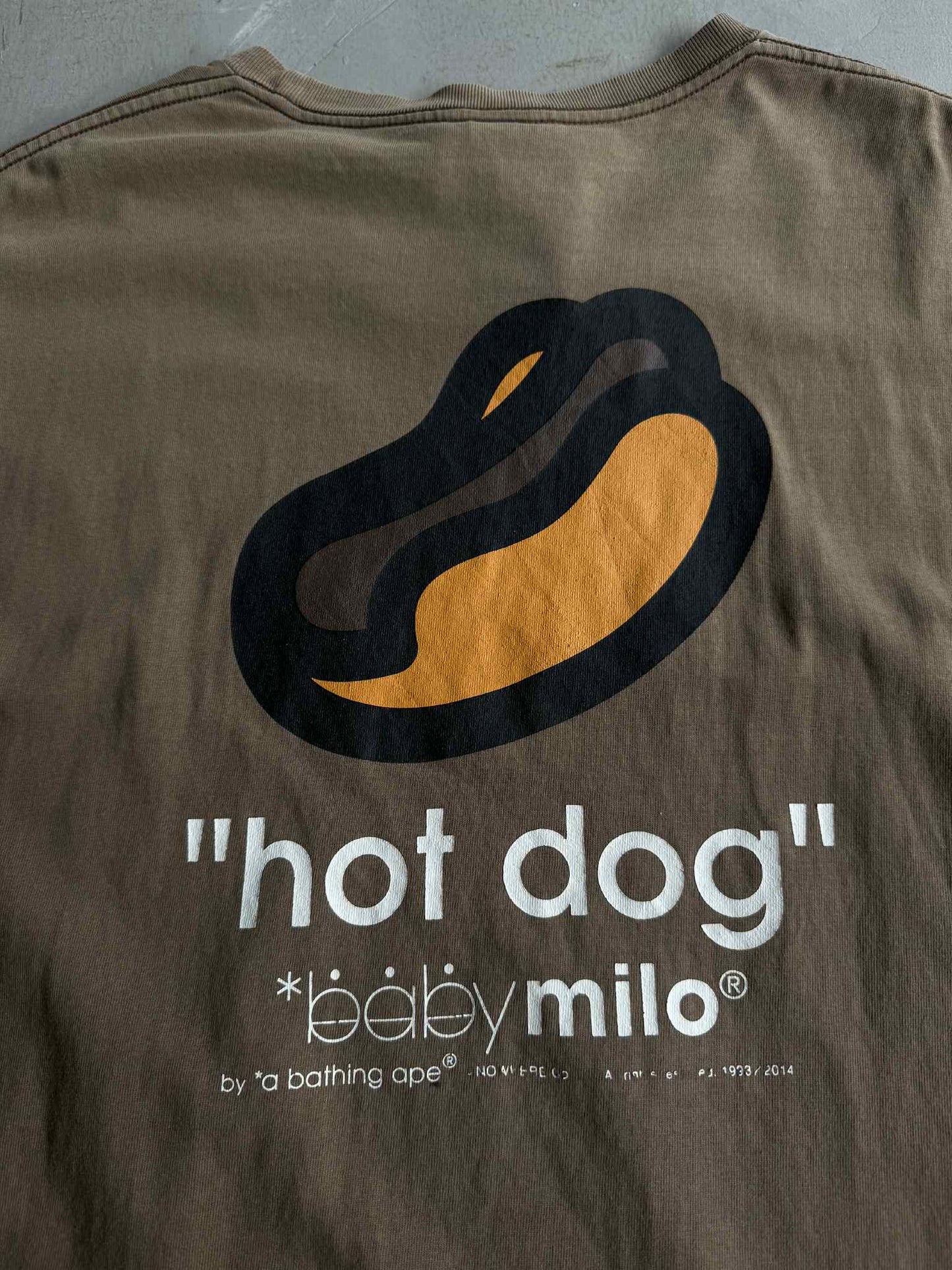 Bape Baby Milo Hotdog Brown Shirt