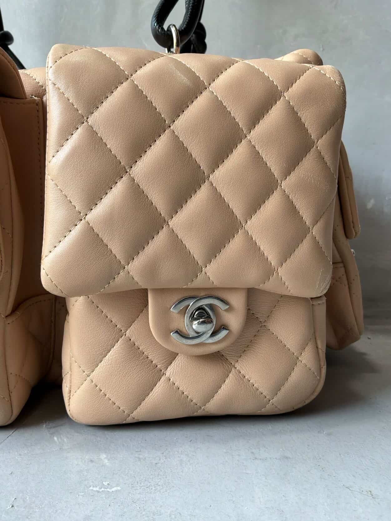 Chanel Cambon Ligne Beige Reporter Bag