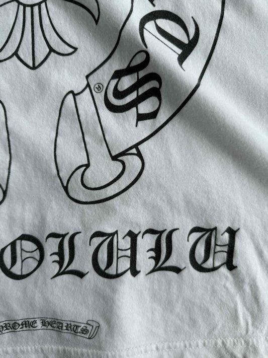 Chrome Hearts White Horseshoe Honolulu Tee