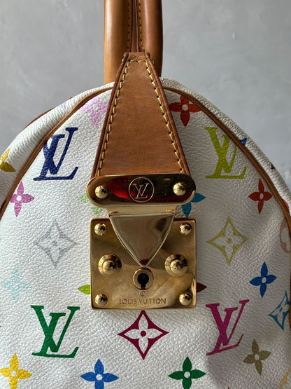 Louis Vuitton X Murakami White Multicolor Speedy 30