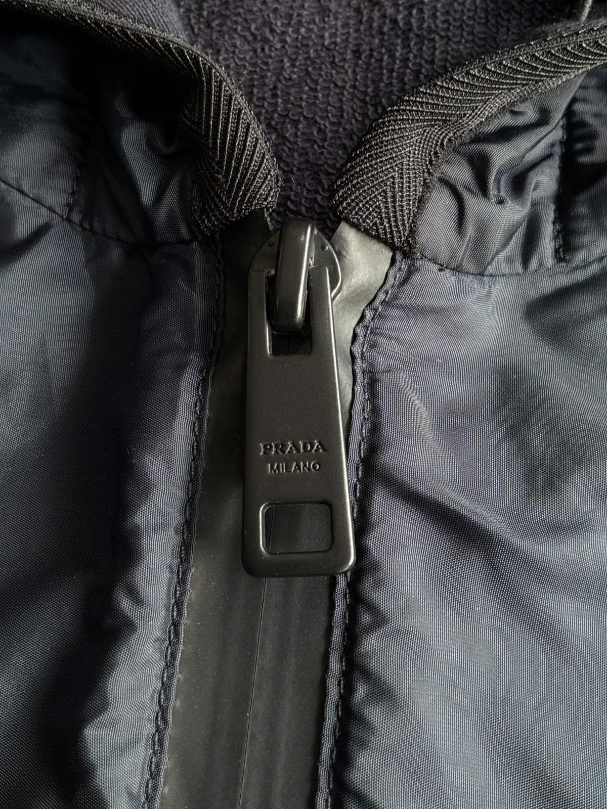 Prada Hybrid Zip Up Hoodie