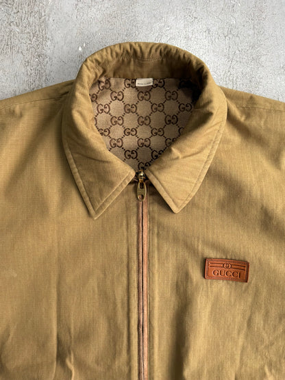 Gucci Tan Monogram Reversible Jacket