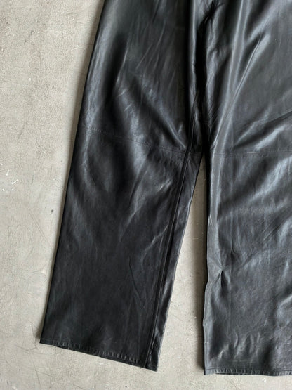 Balenciaga Sample Wide Leather Pants