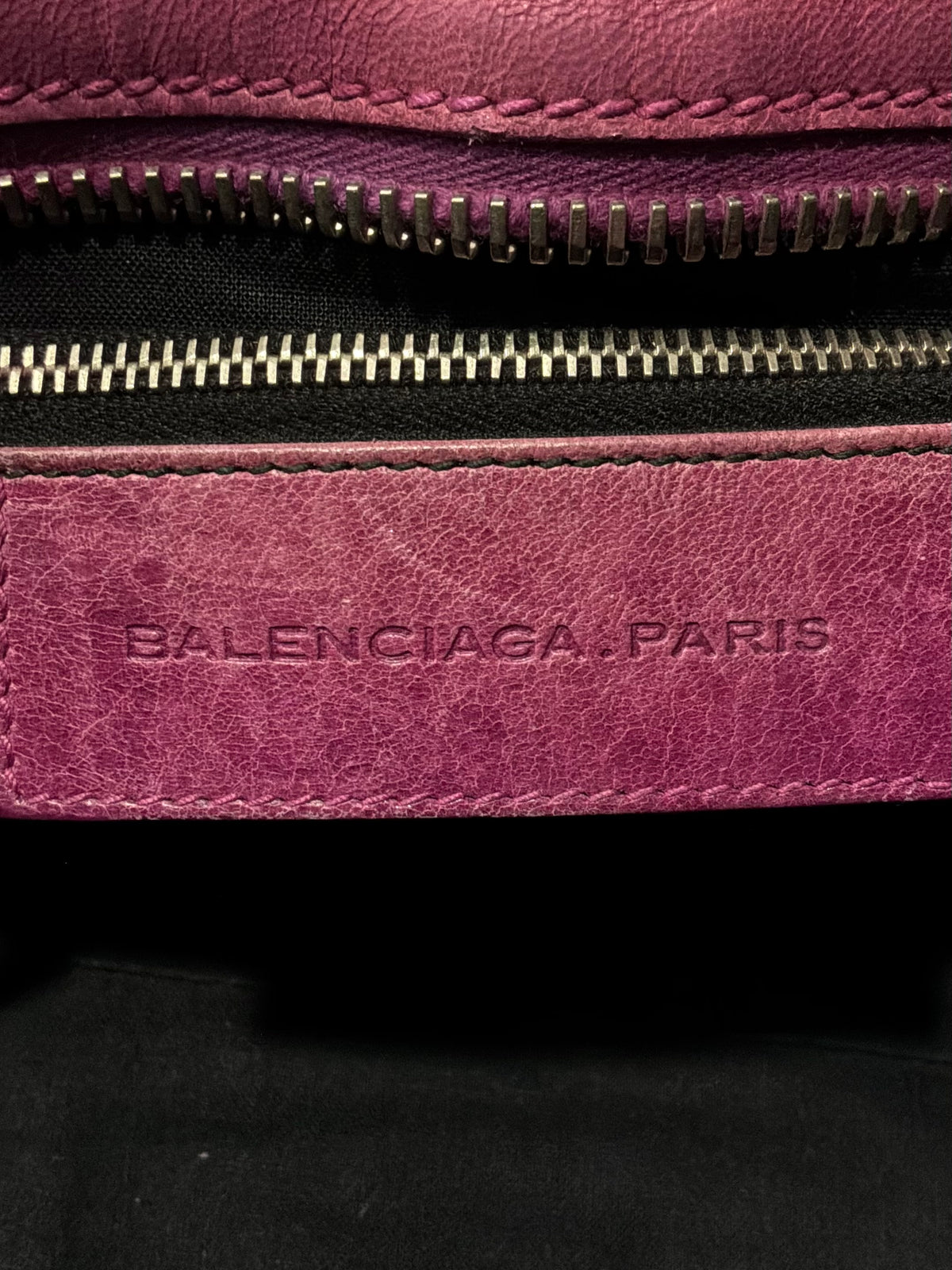Balenciaga Classic City  Pink on Silver Giant 21 Lambskin Bag