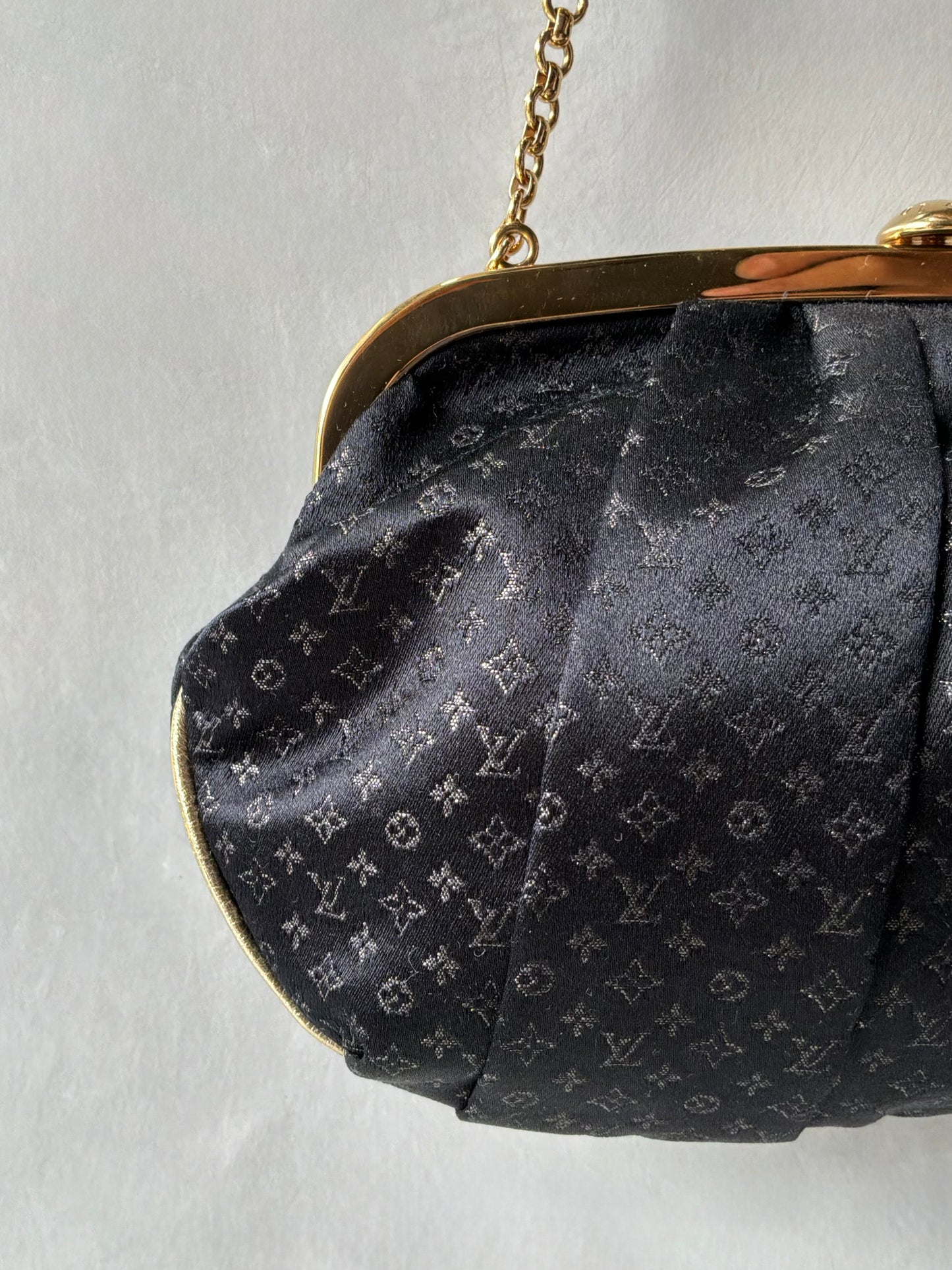 Louis Vuitton Monogram Satin Aumoniere Evening Bag