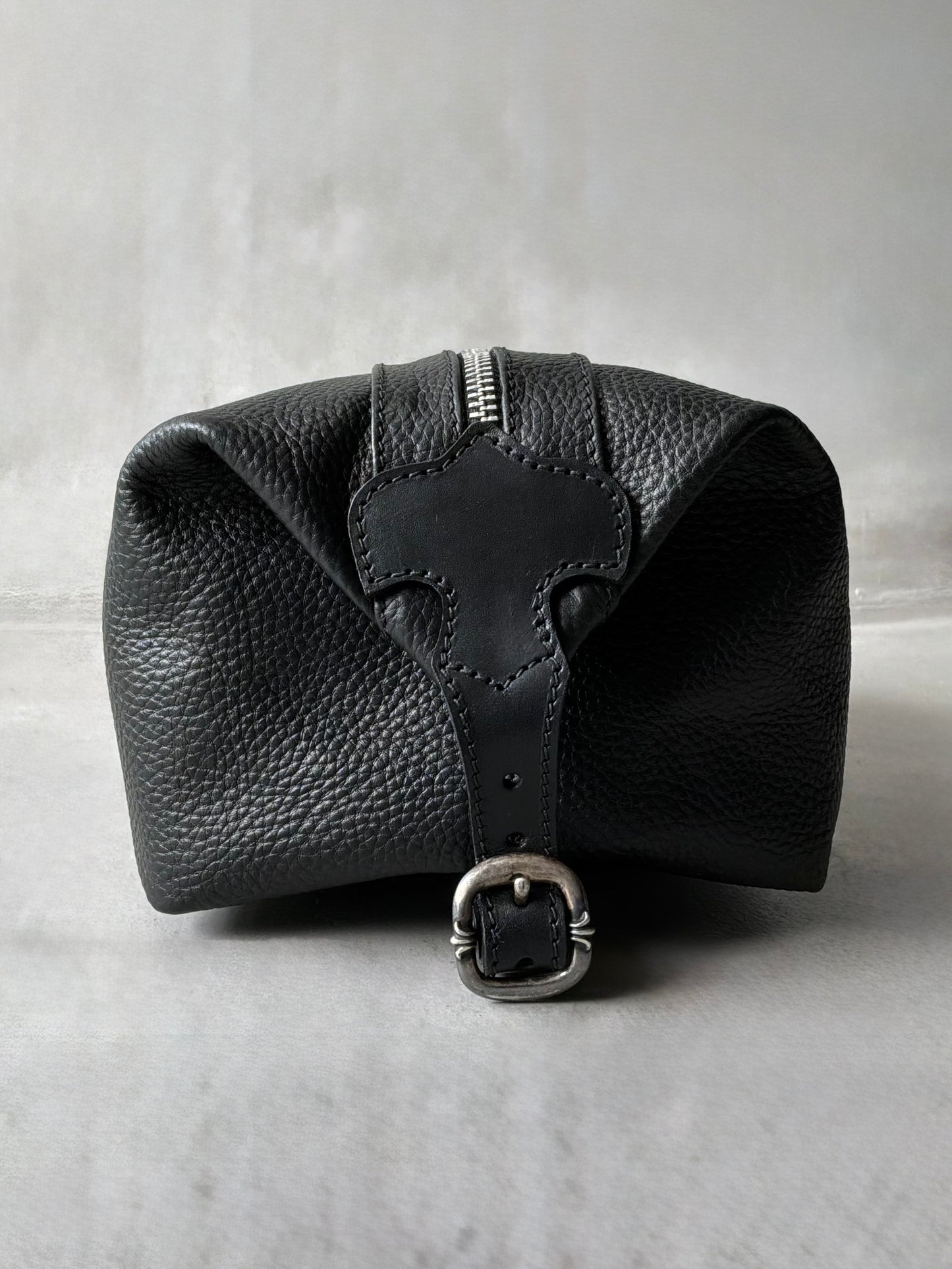 Chrome Hearts Grained Leather Clutch Bag