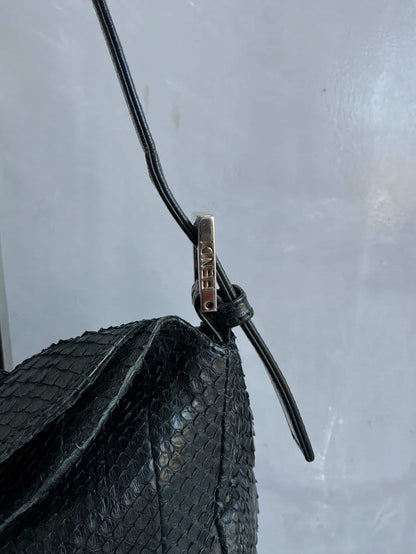 Fendi Python Double Flap Mamma Baguette Bag