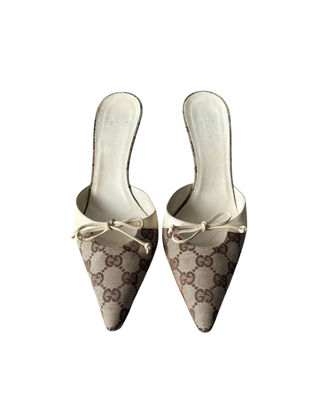 Gucci Monogram Kitten Heels