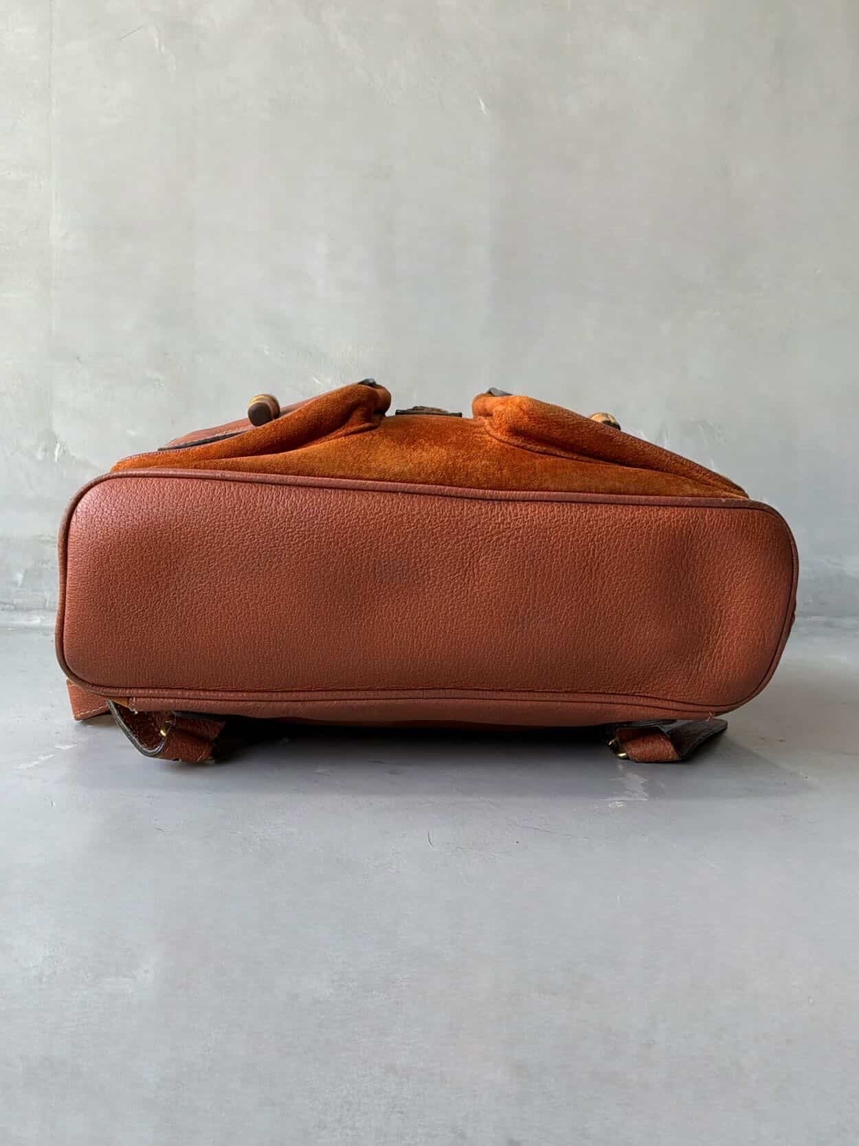 2000’s Gucci Suede Bamboo Backpack