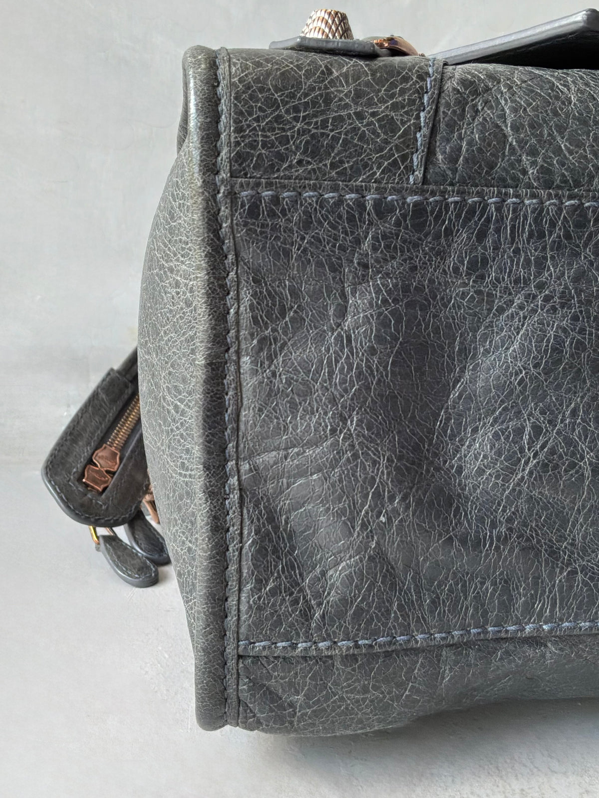 Balenciaga Classic City Gray on Bronze Lambskin Bag