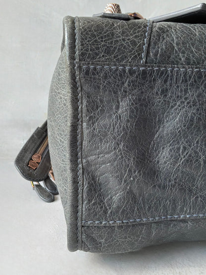 Balenciaga Classic City Gray on Bronze Lambskin Bag