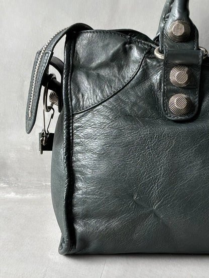 Balenciaga Part Time Dark Green Giant 21 Lambskin Bag