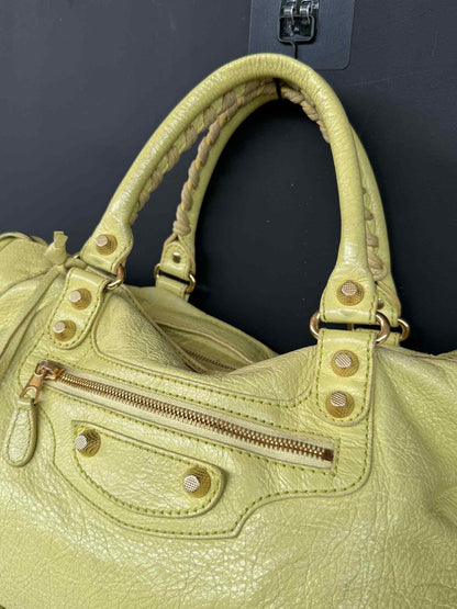 Balenciaga City Giant 12 Lime Gold Classic Bag