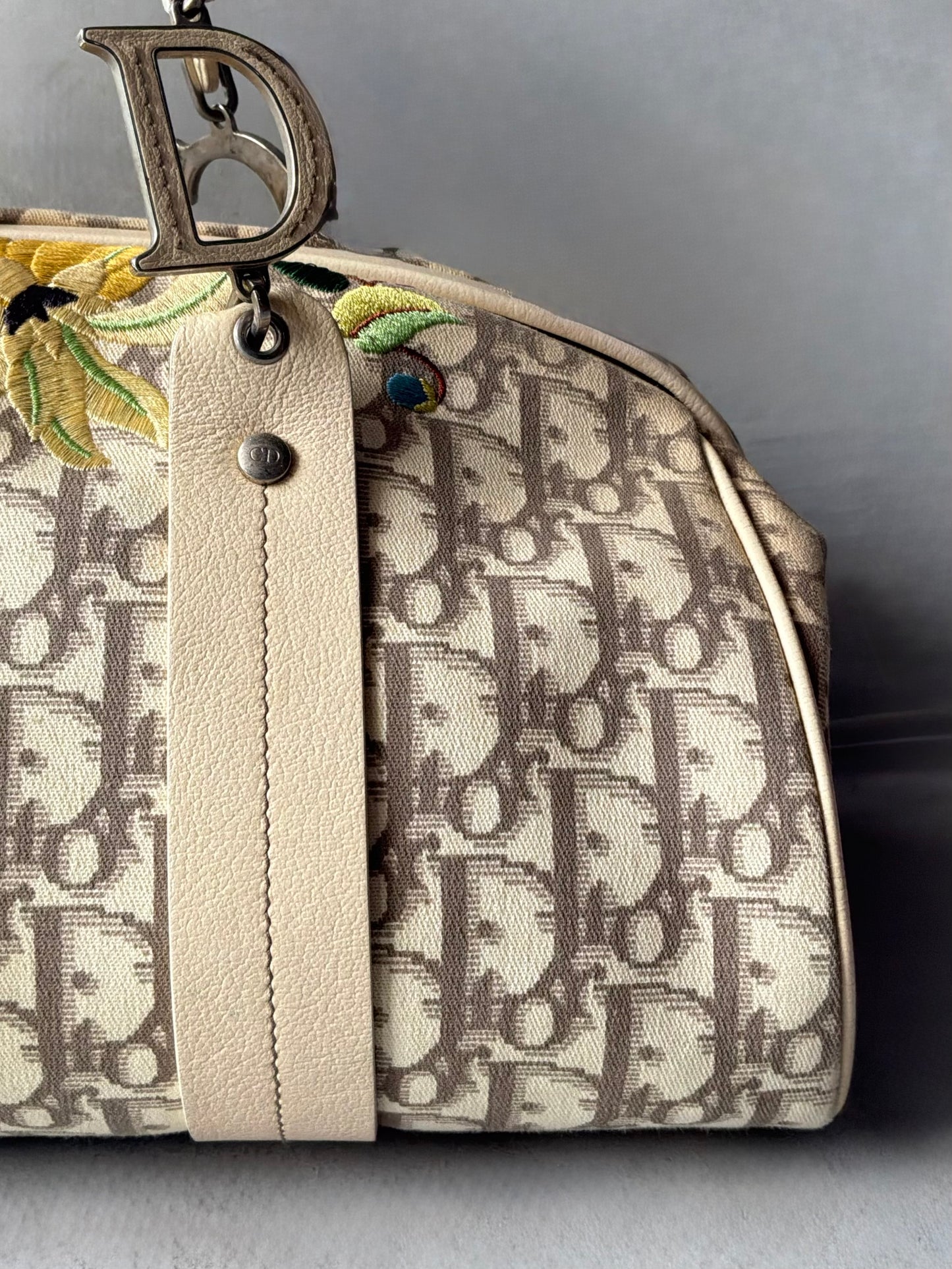 Dior Trotter Floral Patch Bowler Bag