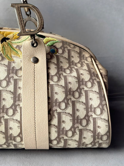 Dior Trotter Floral Patch Bowler Bag