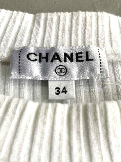 Chanel Ribbed Buttons Knit Top