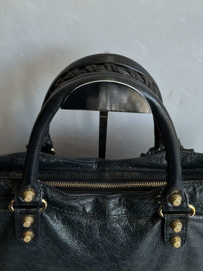 Balenciaga City Classic Medium Black On GHW