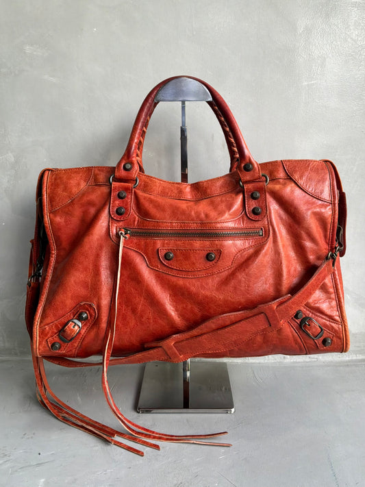 Balenciaga City Orange Classic Bag