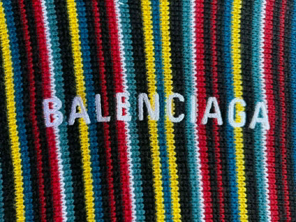 Balenciaga Multicolor Striped Logo Sweater