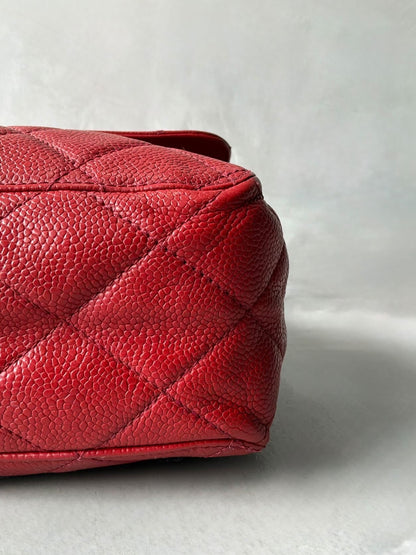 90’s Chanel Kelly Flap Caviar Shoulder Bag