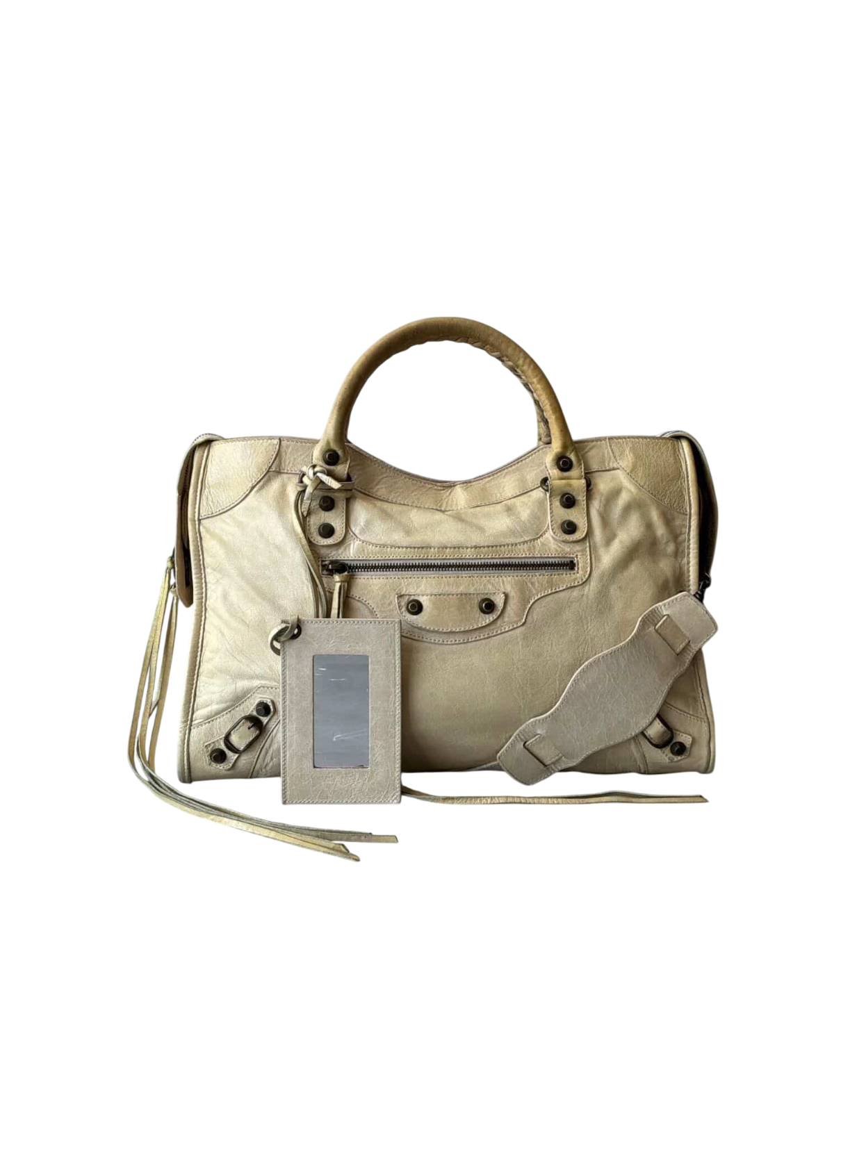 Balenciaga Classic City Beige Lambskin Bag