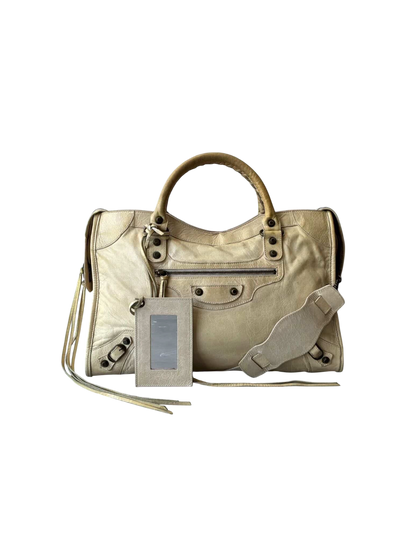 Balenciaga Classic City Beige Lambskin Bag