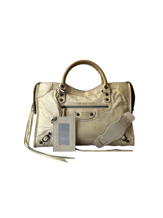 Balenciaga Classic City Beige Lambskin Bag