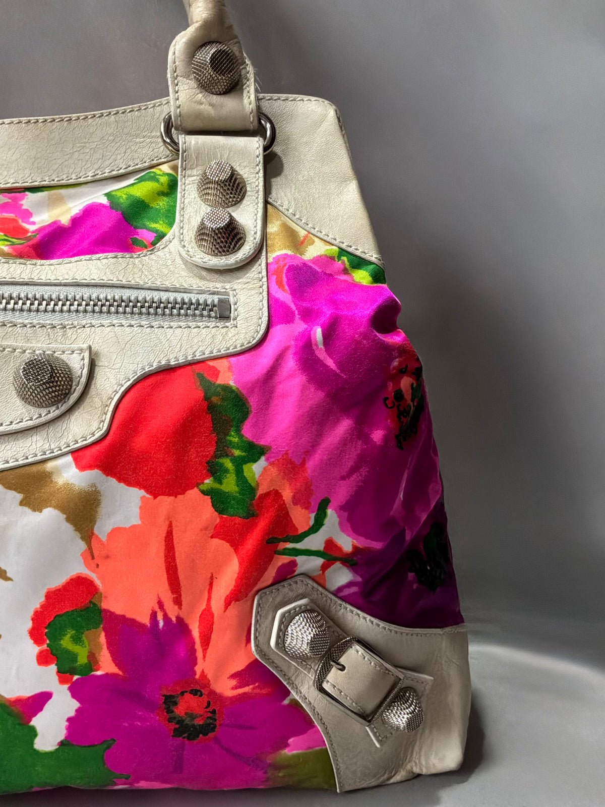 Balenciaga Mid Day Floral Giant 21 Lambskin Bag