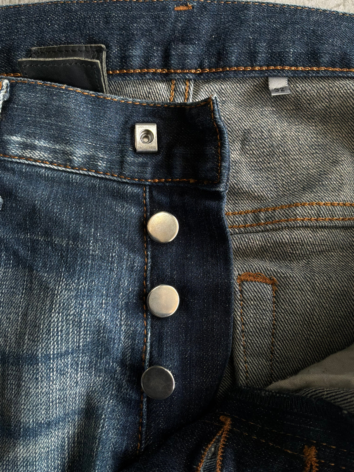 Dior Homme Kva Distressed  Raw Denim Jeans