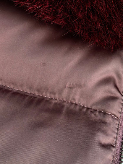Prada Womens  Rabbit Fur Puffer Jacket