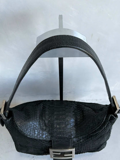 Fendi Python Double Flap Mamma Baguette Bag