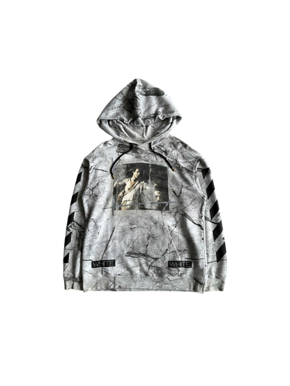 Off White Caravaggio Marble Print Hoodie