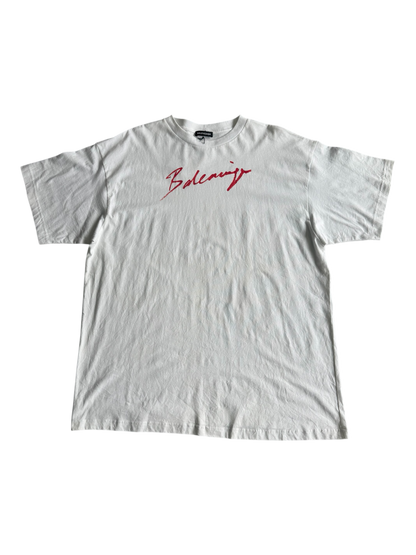 Balenciaga Lipstick Script Tee