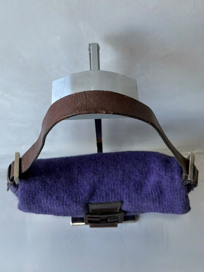 Fendi Wool Knit Wood Baguette Bag